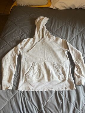 Champion Light Gray Hooded Pullover Sweatshirt